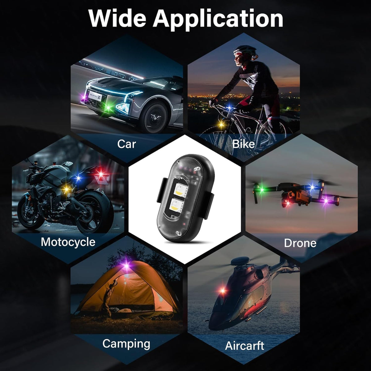 Wireless LED Car Lights with Remote Control